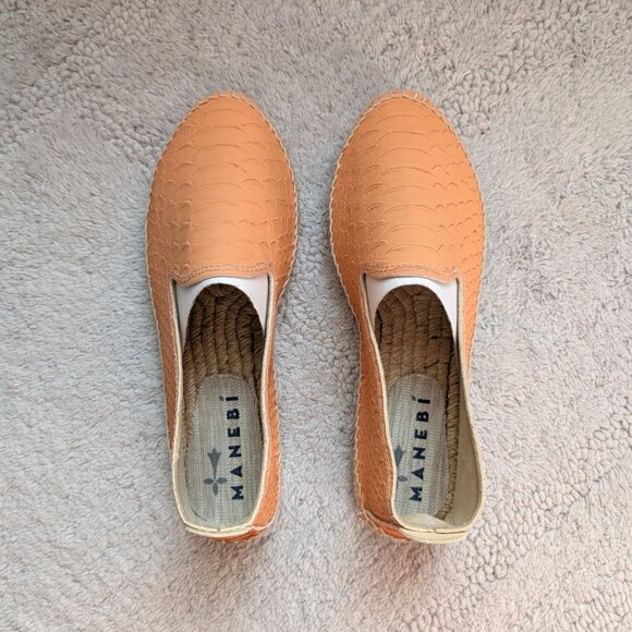 NWT Manebi Amazonia Embossed Leather Espadrilles in Pastel Rose (size: 6) - Picture 3 of 10